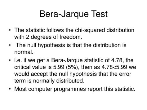 jarque bera test statistic